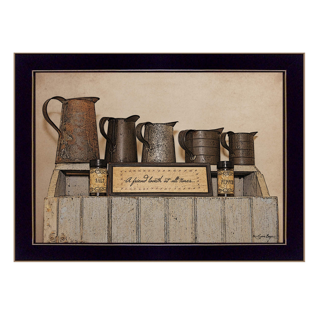 "A Friend Loveth at All Time" By Susie Boyer, Ready to Hang Framed Print, Black Frame